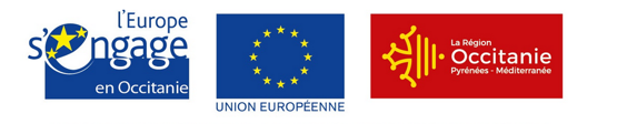 L'Europe s'engage en occitanie - Logo union Européenne - Logo La Région Occitanie