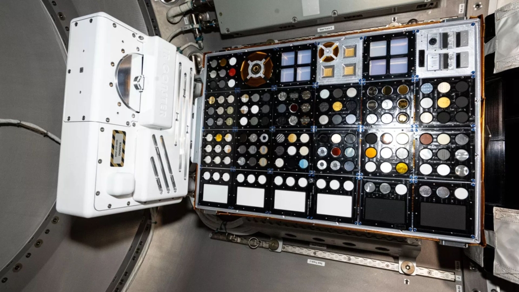 Comat-built EMA/SESAME material ageing facility mounted externally on the ISS Bartolomeo platform